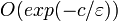 O(exp(-c / \varepsilon))